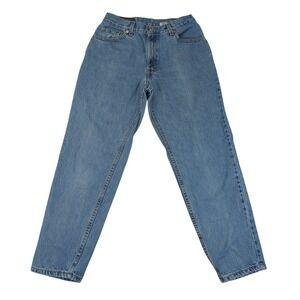 Vtg Y2K Levi's 550 Relaxed Fit Tapered Leg Jeans Women 10 Petite Light Wash Blue